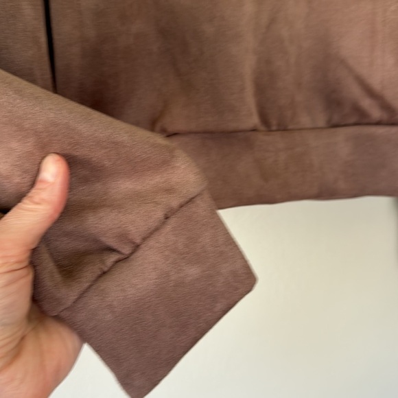 Tahari Taupe Half-Zip Jacket Small - Picture 5 of 6